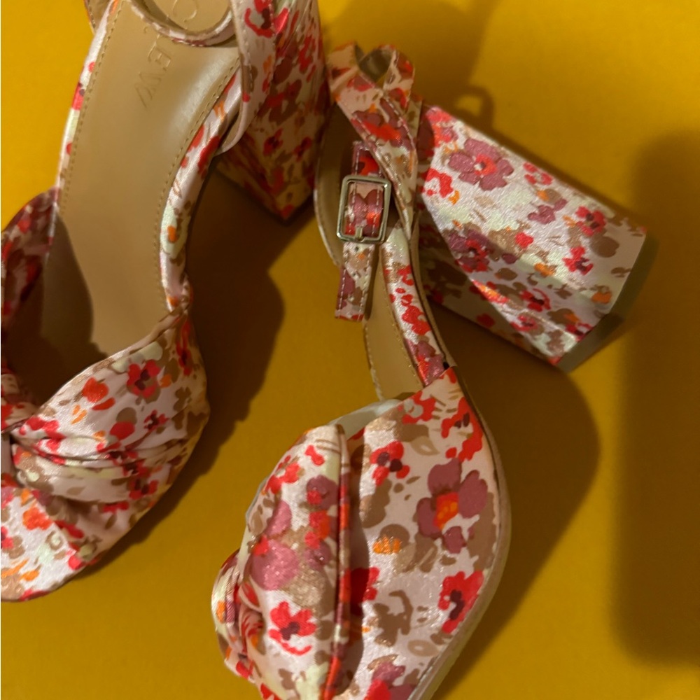 J. Crew Multicolor Floral Heels
